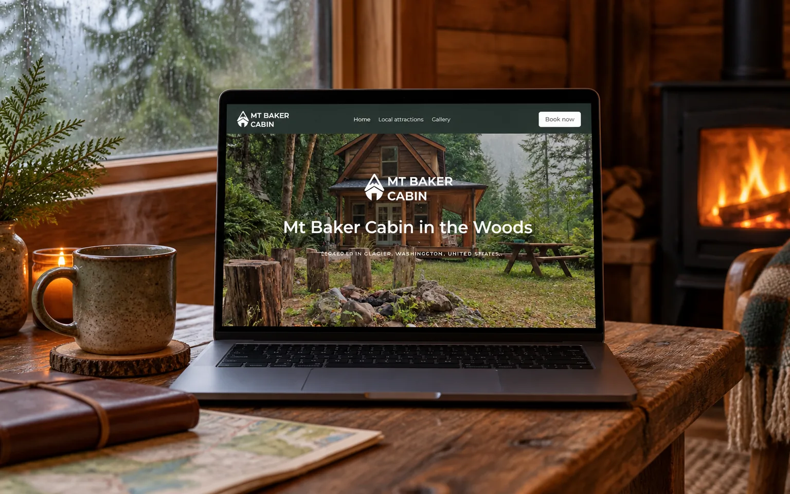 Mount Baker Cabin Booking — Website · Hospitality
