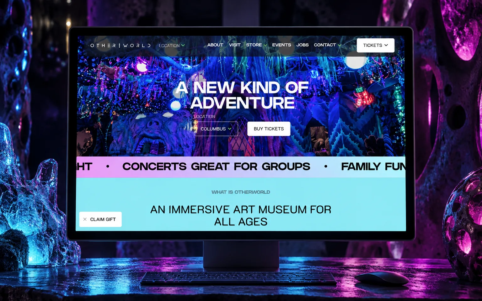 Otherworld Immersive Art — Website · Entertainment